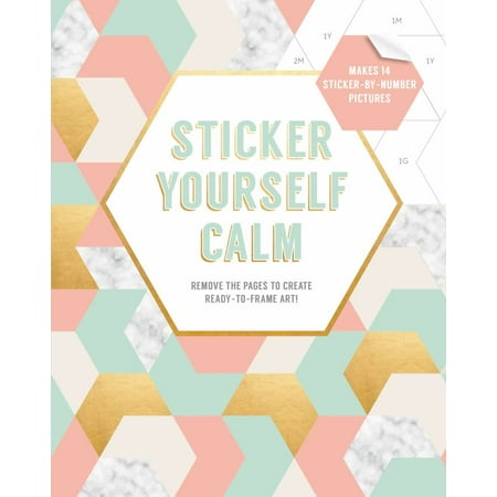 Sticker Yourself Calm: Makes 14 Sticker-by-Number Pictures : Remove the Pages to Create Ready-to-Frame (Best Way To Remove Inspection Sticker)