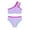 Purple, variant on Girls One Piece Swimsuits Cutout Bathing Suit Quick Dry One Shoulder Beach Swimwear with Adjustable Strap 7-16 Years