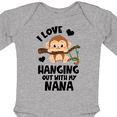 thumbnail image 4 of Inktastic Monkey I Love Hanging out with My Nana Boys or Girls Long Sleeve Baby Bodysuit, 4 of 5