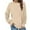 Khaki, variant on Scyoekwg Sweatshirts for Womens Casual Long Sleeve Crewneck Sweatshirts Solid Color Tops Lightweight Loose Fit Casual Trendy Ladies Tops Mint Green XXL
