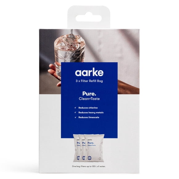 Recarga de filtro granulada Aarke Pure Reduce Heavy Metals, paquete de 3