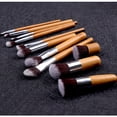 thumbnail image 2 of 11PCS Makeup Brush Set Bamboo Handle Professional Cosmetic Brush with Burlap Bag, 2 of 10