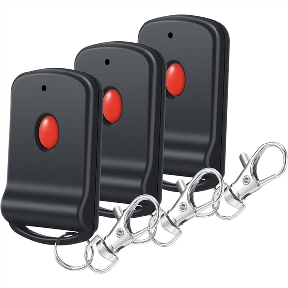 3 Piezas de Control Remoto para Abre-Puertas de Garaje, Transmisor Remoto Portátil para Garaje, 10 Interruptores DIP para Puertas 3060 3089 4120 300 MHz
