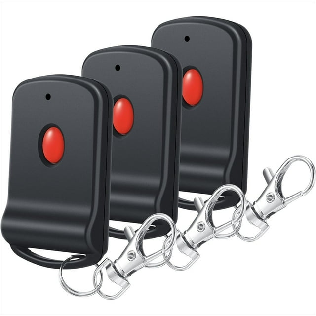 3 Piezas de Control Remoto para Abre-Puertas de Garaje, Transmisor Remoto Portátil para Garaje, 10 Interruptores DIP para Puertas 3060 3089 4120 300 MHz