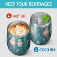 thumbnail image 4 of Christmas 12oz Stainless Steel Insulated Wine Tumbler with Lid and Straw – Double Wall Vacuum Mug for Hot & Cold Drinks, 304 Steel Interior, Sweat-Free Design, 4 of 5