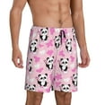 thumbnail image 2 of Sikiie Funny Panda Draws A Heart Mens Pajama Shorts, Lightweight Lounge Pant with Pockets Soft Sleep Pj Shorts for Men4X-Large, 2 of 6