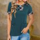 thumbnail image 1 of Fiudx Ropa de Mujer Blusa Informal de Manga Corta con Bolsillo y Botones para Mujer a La Moda, 1 of 6
