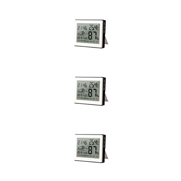 Bearachild Termómetro higrómetro electrónico ajustable con soporte, Detector colgante, estación meteorológica, medidor de temperatura y humedad Type3 NO3 Bearachild CBP214146