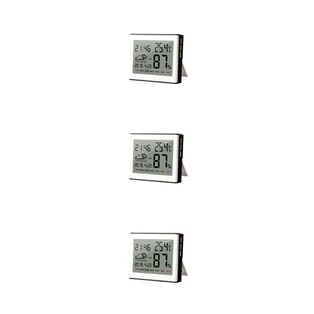 Yuarrent Termómetro higrómetro electrónico ajustable con soporte, Detector colgante, estación meteorológica, medidor de temperatura y humedad Type3 NO3 Yuarrent CBP214146