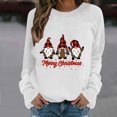 thumbnail image 1 of Qiopertar Liquidation Livraison Gratuite Femmes Noël Automne Col Rond Manches Longues Hauts Blouse Imprimée Régulière Sweashirts Offres de la Semaine Moins de 5$, 1 of 6