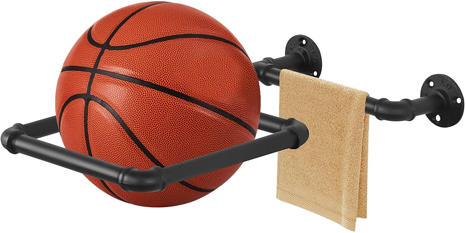 TFCFL Wall Mounted Ball Stand Basketball Holder Soccer Ball Storage