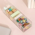 thumbnail image 4 of Cable Storage Box 8 Compartments Transparent Plastic Data Line Paper Clip Case Desktop Key Makeup Ear Studs Container for Home, 4 of 9