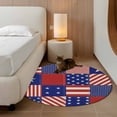 thumbnail image 2 of Round Rug 4Ft Washable Non-Slip, Independence Day Circle Area Rugs for Living Room Bedroom, US Flag Star Stripe Vintage Indoor Floor Mats Carpet Runner for Home Decor Aesthetic, 2 of 8