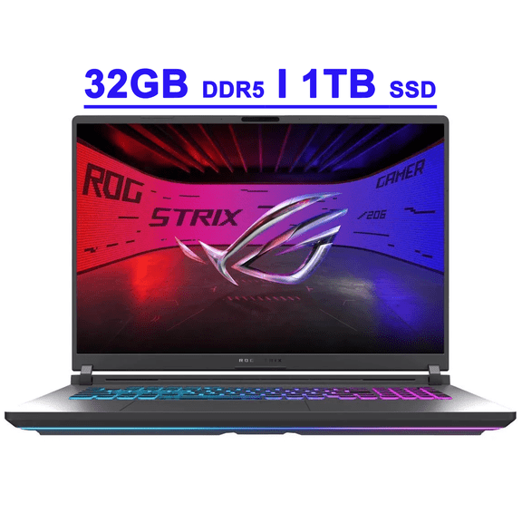 Asus ROG Strix G18 G815 Premium Gaming AI Laptop 18" WUXGA 144Hz (100% sRGB) Intel 24-core i9-14900HX 32GB DDR5 1TB SSD GeForce RTX 5070 GDDR7 (Up to 798 AI TOPS) RGB Backlit WiFi7 Win11