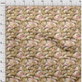 thumbnail image 4 of oneOone Cotton Poplin Light Brown Fabric Ocean Shark Craft Projects Decor Fabric Printed By The Yard 56 Inch Wide, 4 of 4