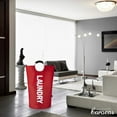 thumbnail image 3 of Caroeas 90L Lite Laundry Basket, Fabric tall Laundry Hamper, Foldable Laundry Bag with Aluminum Handle, X-large, Red, 3 of 6