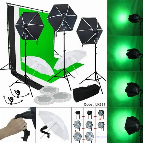 Studio Lighting Photo Light Softbox Backdrop Stand Muslin Kit  for Studio, Portrait, Video Shooting