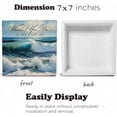 thumbnail image 4 of Ocean Wave Inspirational Quote Wooden Box Sign Beach Gifts Funny Summer Design Boho Decor for Shelves Table Centerpiece Ideas Wood Block Signs Housewarming Gifts 7x7 In, 4 of 6