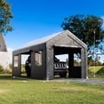 thumbnail image 2 of MOALCOFER 10x20FT Portable Carport with Side-Opening Door,Heavy Duty Car Canopy Garage with Waterproof UV-Resistant Cover, 2 of 6
