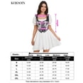 thumbnail image 5 of Women's Vintage Floral Corset Lace-Up Fishbone Print Vest Renaissance Pirate Costume, 5 of 5