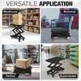 thumbnail image 7 of GARVEE Hydraulic Lift Table Cart,770 Lbs Capacity Double Scissor Lift Table with Anti-Slip Pad & 4 Wheels,Black, 7 of 7