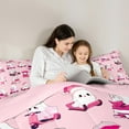 thumbnail image 5 of Manfei Kawaii Ghost Child Full Size Comforter Sets, Pink Cartoon Halloween Animal Bedding Comforter Set, Sugar Gothic Style Reversible Bedding Sets, Breathable Home Decor, 3pcs, 5 of 8