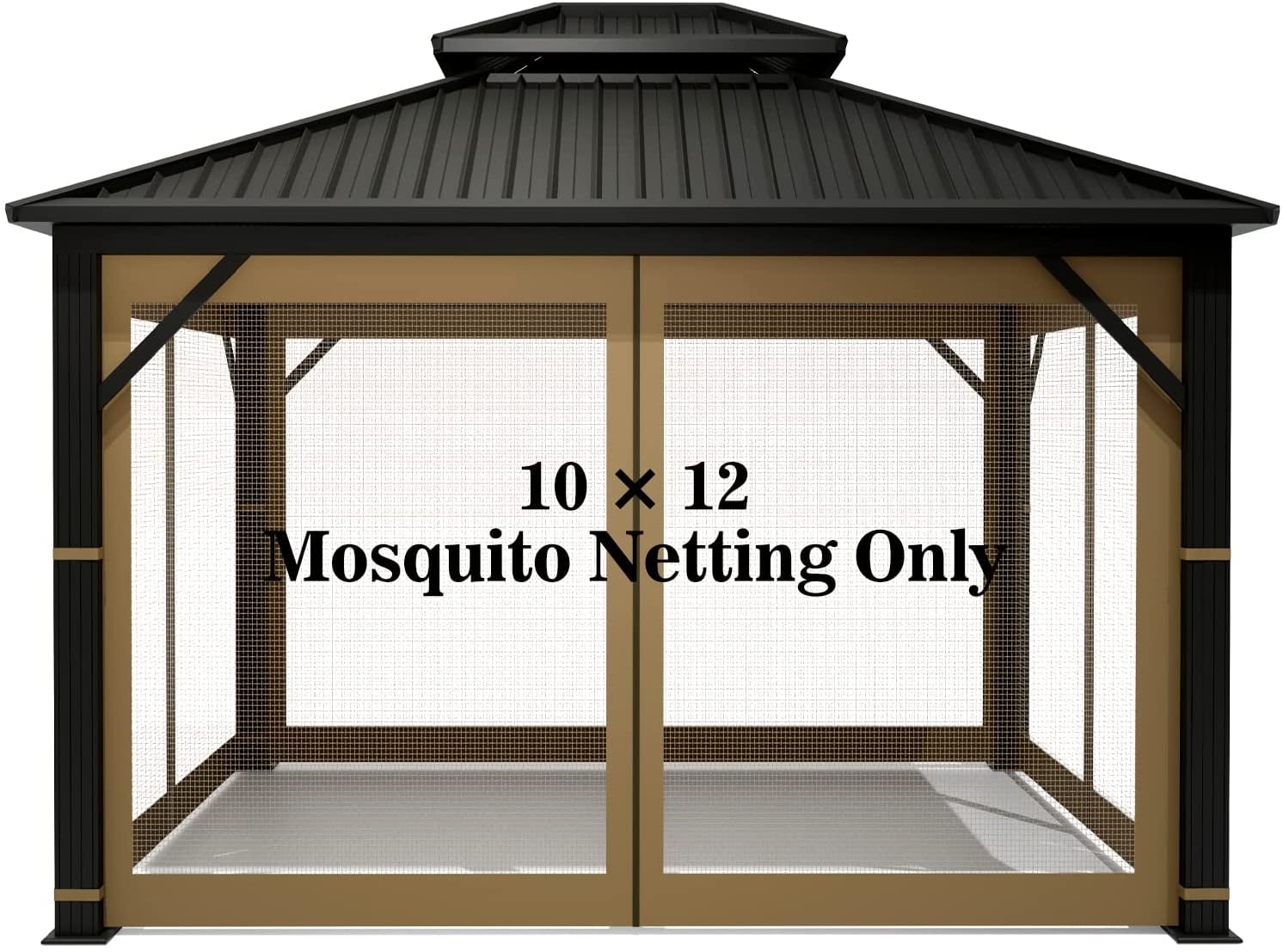 Gazebo Universal Replacement Mosquito Netting SHMAMT 10' x 12' Outdoor Mesh Netting Screen 4