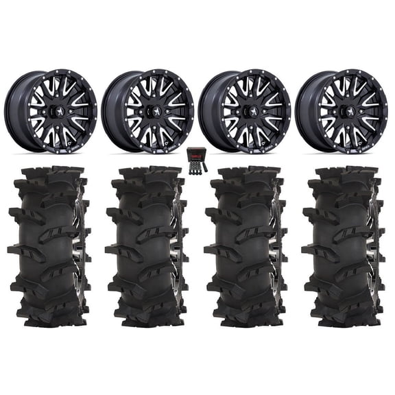 MSA Creed 24" Wheels Machined 37" Outlaw Max Tires Sportsman RZR Ranger