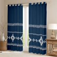 thumbnail image 2 of Erosebridal Vintage Aztec Print Curtains Pack of 2 (42x84 Each),Deepblue White Curtains Blackout For Adults, 2 of 7