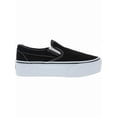 thumbnail image 5 of Vans Women's  Classic Slip-On Stackform Shoes, Canvas Black/True White SIZE W9/M7.5, 5 of 5