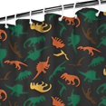 thumbnail image 3 of Colorful Camouflage Dinosaurs Pattern Shower Curtain 72"x72" ,Bathroom Decorative Shower Curtains Set with 12 Hooks,Modern Waterproof Washable Shower Curtain, 3 of 6