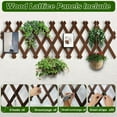 thumbnail image 2 of GrowAlong Brown Wood Rectangle Trellis for Climbing and Air Plants Outdoor Vertical Rack Wall Decor, 2 of 7