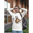 thumbnail image 2 of Dog With Feathers Design Sweatshirt Women -Image by Shutterstock, Female x-Large, 2 of 4