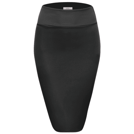 Scuba Pencil Skirt Midi Bodycon Skirt Below Knee Skirt, Office Skirt High (Best Leather Pencil Skirt)