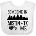 thumbnail image 3 of Inktastic Austin Texas Someone Loves Me Skyline Boys or Girls Baby Bib, 3 of 4