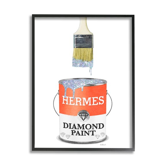 Stupell Industries Fashion Pop Diamond P. Can Designer Soup Red, 11 x 14, Design by Amanda Greenwood