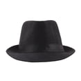 thumbnail image 6 of Eonox Fedora Hat Wide Brim Sun Protection Solid Color Panama Cap Boater Summer Beach Sunhat for Vacation, 6 of 8