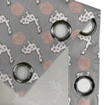 thumbnail image 4 of Ambesonne Animals Grommet Curtain, Cartoon Flora Fauna, 50" x 96", Pale Pink Pale Grey, 4 of 6