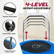 Sportspower TruJump 48 Indoor/Outdoor Mini Trampoline, Fitness Rebounder Trampoline with Adjustable Handle, BLUE