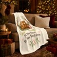 thumbnail image 3 of Napping Bears in Leafy Hammock, Cozy Whimsical Style for Bear Lovers, Nap Anytime Quote and Friendship Gift, Soft Flannel Blanket for Nursery and Bedroom, Home Decor, 3 of 9