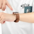 thumbnail image 5 of Dwitch Bands Compatible with Apple Watch Band 42mm 44mm 45mm 46mm(Series 10) 49mm for Women Men, Genuine Leather Wristband Strap for iWatch Ultra SE Series 10 9 8 7 6 5 4 3 2 1 Women Men,Brown, 5 of 5
