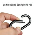 thumbnail image 3 of Visland Carabiner Hook Strong Load-bearing High Strength Tight Fit Galvanized Iron Connecting Ring Rebound Chain Hook Outdoor Accessories, 3 of 7