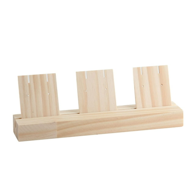 Expositor de pendientes de madera con ranuras para exhibiciones en el hogar. 1 ranura pequeña