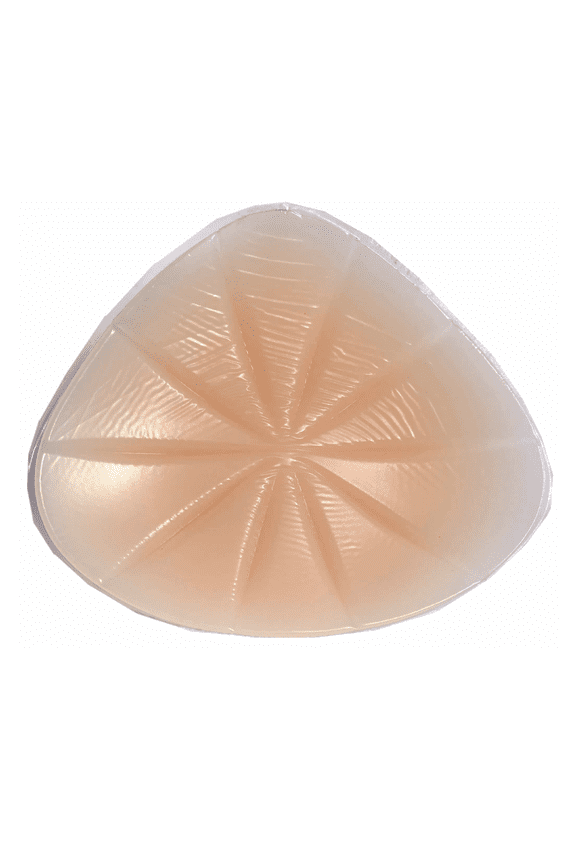 One Piece Concave Bottom Triangle Shape Breathable Silicone Breast Implants Fake Breast Special for Postoperative Breast Inserts Bra Pads,Nude,350g