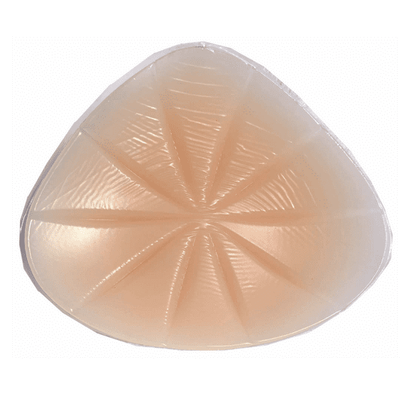 BIMEI One Piece Concave Bottom Triangle Shape Breathable Silicone Breast Implants Fake Breast Special for Postoperative Breast Inserts Bra Pads,Nude,250g