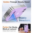 thumbnail image 3 of Funda Magnética con Soporte invisible Integrado, Delgada y Fina, para iPhone 12 Pro Max 6.7", Morado Claro, 3 of 7