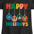 thumbnail image 3 of Disney - Happy Holidays Ornament Heads - Toddler & Youth Girls Short Sleeve Graphic T-Shirt, 3 of 5