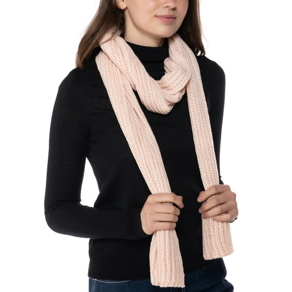 Style & Co Solid Ribbed Muffler Scarf Peach NEW