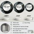 thumbnail image 4 of Designart "Monochromatic Delight Of Fern Fronds" Plants Grey Large Round Mirror - Round Bedroom Mirror Wall Decor - Traditional Round Printed Mirror - 23" x 23", 4 of 6