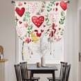 thumbnail image 3 of Valentines Balloon Curtains 63 Inch Length for Living Room/Bedroom, Pink Red Love Heart Green Botanical Spring Rod Pocket Privacy Door Curtains Decorative Tie Up Shade for Window 52"x63", 3 of 8